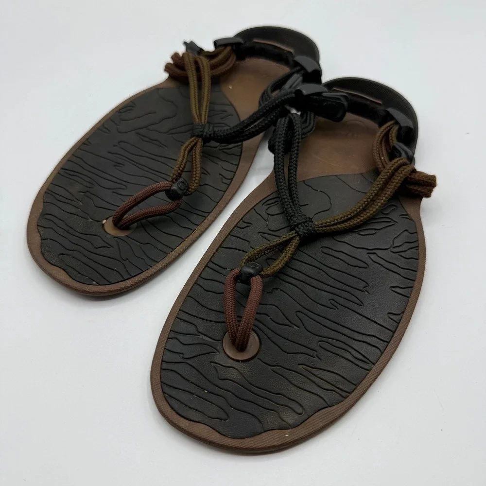 Xero Shoes Cloud Barefoot Sandals Men 6 Women 7 Brown Black Minimalist Zero Drop